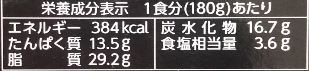 第2回神田カレーグランプリ優勝 マンダラのビーフマサラカレー レトルトの栄養成分